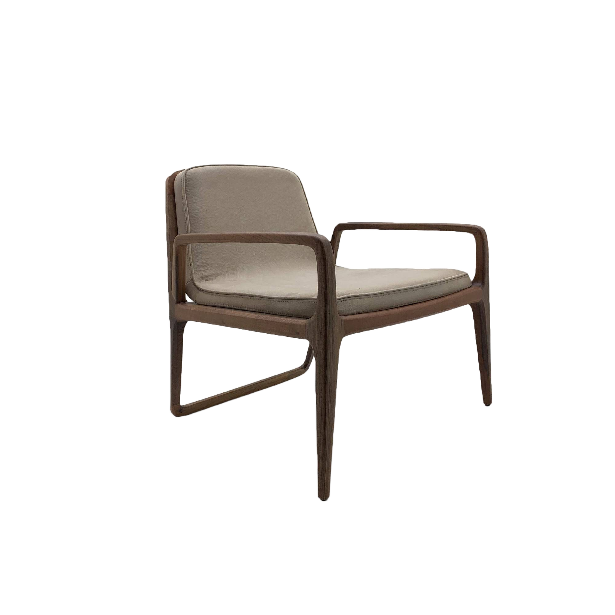 Loft Solid Wood Lounge Chair Loft-Beige -  Lounge Chairs - ebarza Furniture UAE | Shop Modern Furniture in Abu Dhabi & Dubai - مفروشات ايبازرا في الامارات | تسوق اثاث عصري وديكورات مميزة في دبي وابوظبي