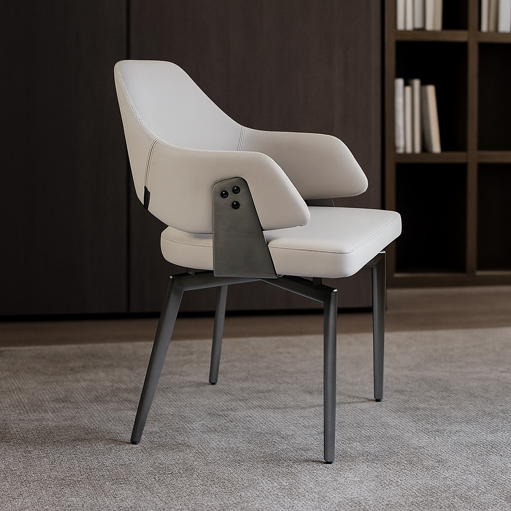 BEACON Logan Lounge Chair BC715 with plush fabric upholstery and modern design, shown in a cozy living room setting.