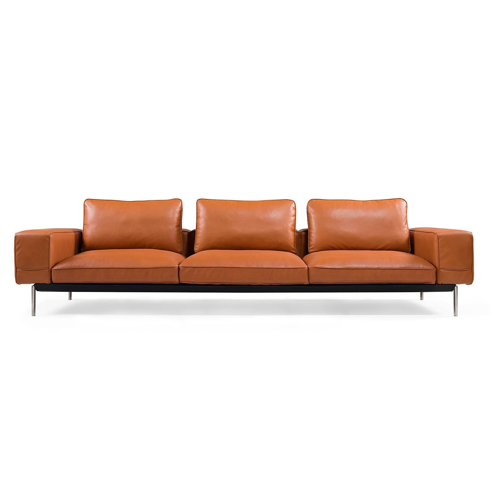 Lorraine Classic Sofa Sf019-3-Orange -  Sofas | أريكة لورين كلاسيك - ebarza Furniture UAE | Shop Modern Furniture in Abu Dhabi & Dubai - مفروشات ايبازرا في الامارات | تسوق اثاث عصري وديكورات مميزة في دبي وابوظبي