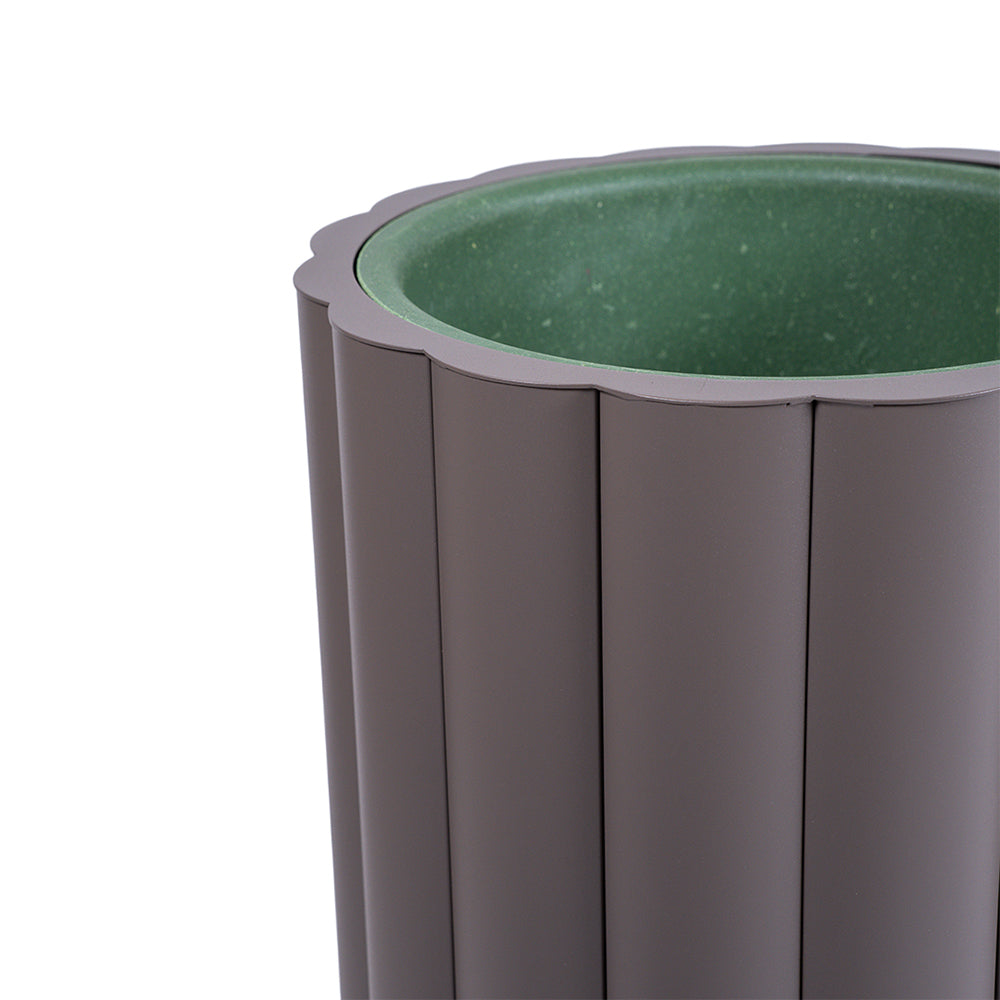 LOTUS FULL ALUMINIUM PLANTER KH8602H51ALU - L -  Planter Boxes - ebarza Furniture UAE | Shop Modern Furniture in Abu Dhabi & Dubai - مفروشات ايبازرا في الامارات | تسوق اثاث عصري وديكورات مميزة في دبي وابوظبي