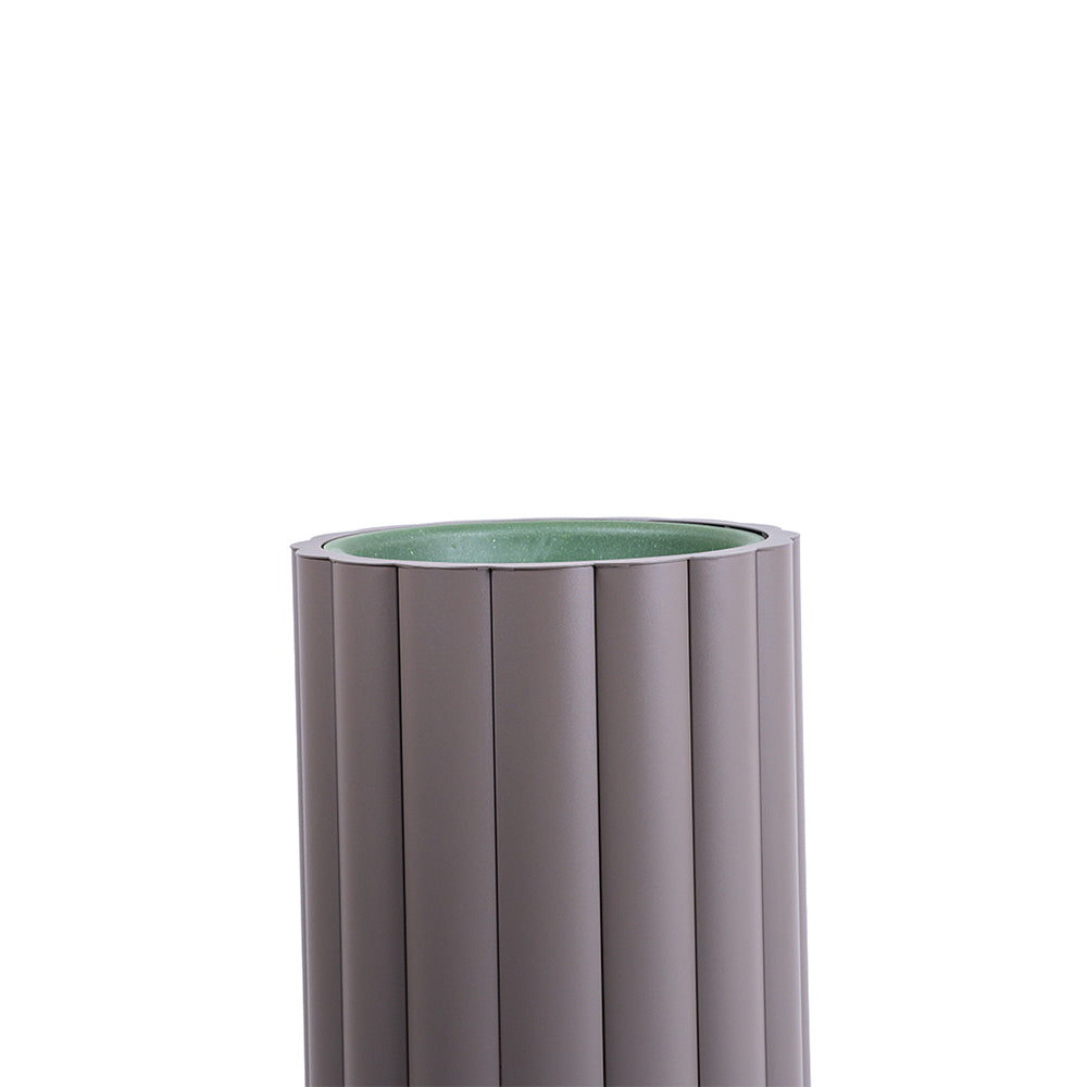 Large Lotus full aluminium planter box by BEACON, durable outdoor aluminium planter for flowers or small plants.