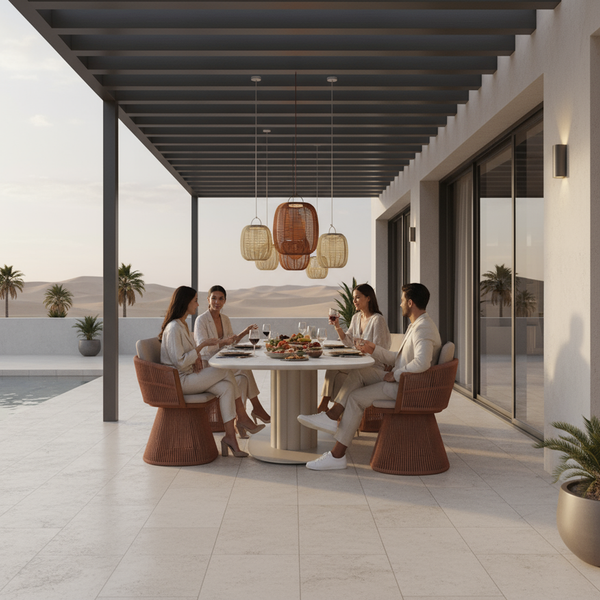 Lotus Indoor/Outdoor Dining Table - KT8602F27CER | ebarza