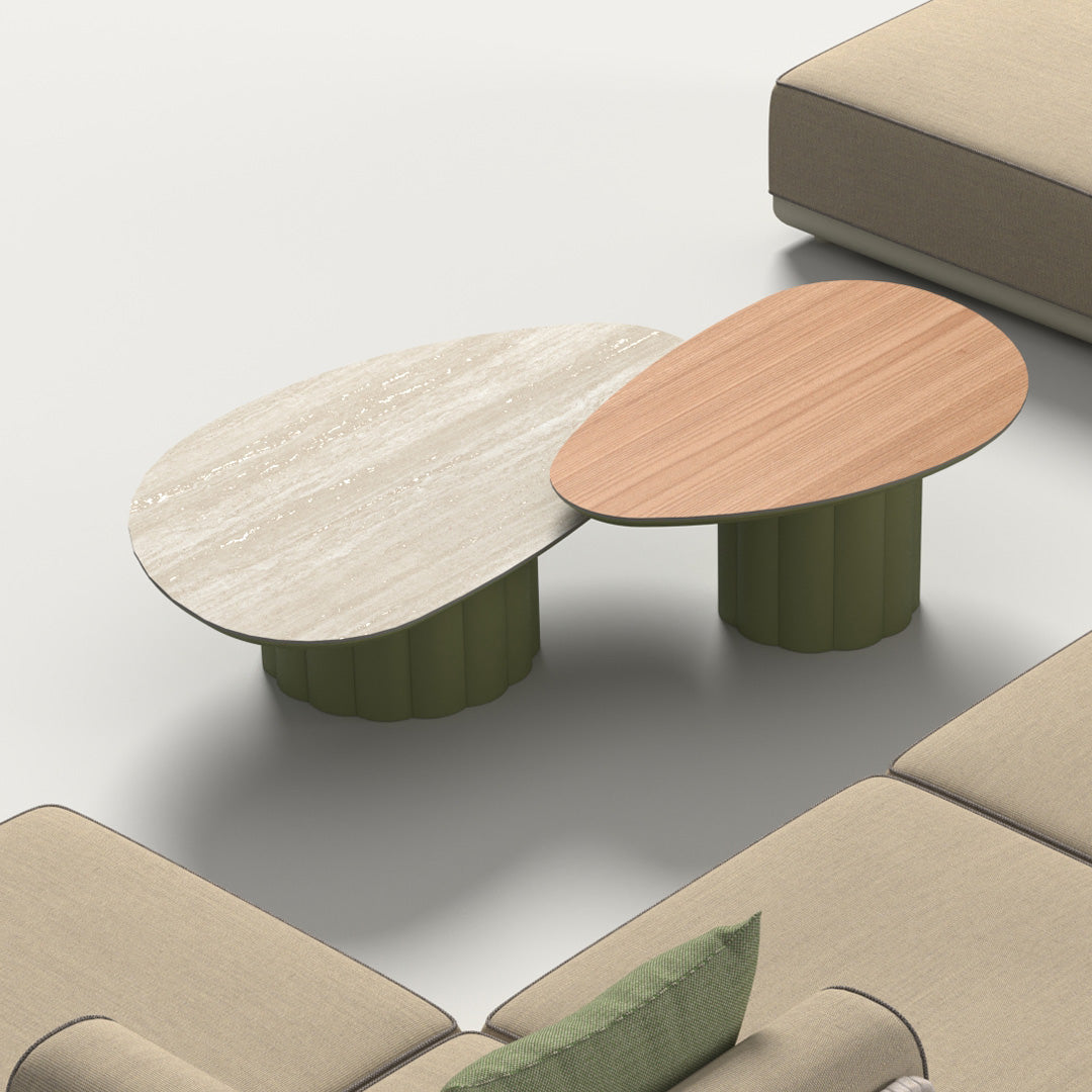BEACON Lotus outdoor coffee table KT8602H63CER with ceramic top, outdoor table perfect for patio or garden seating areas.