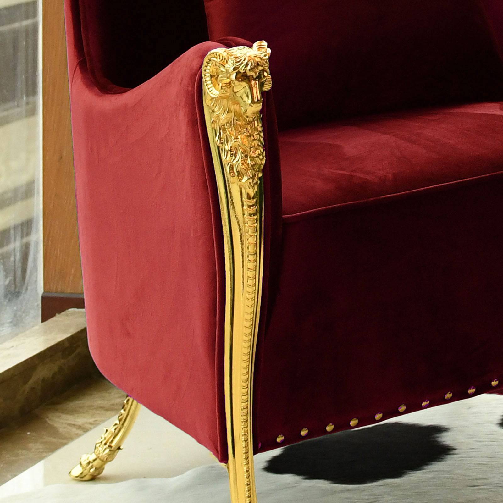 Louis Lounge Chair Tg-426-R -  Lounge Chairs | كرسي صالة لويس - ebarza Furniture UAE | Shop Modern Furniture in Abu Dhabi & Dubai - مفروشات ايبازرا في الامارات | تسوق اثاث عصري وديكورات مميزة في دبي وابوظبي