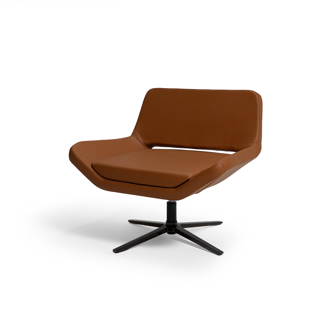 BEACON caramel lounge chair H-5146 with plush upholstery and modern design, suitable for living rooms and relaxing spaces.