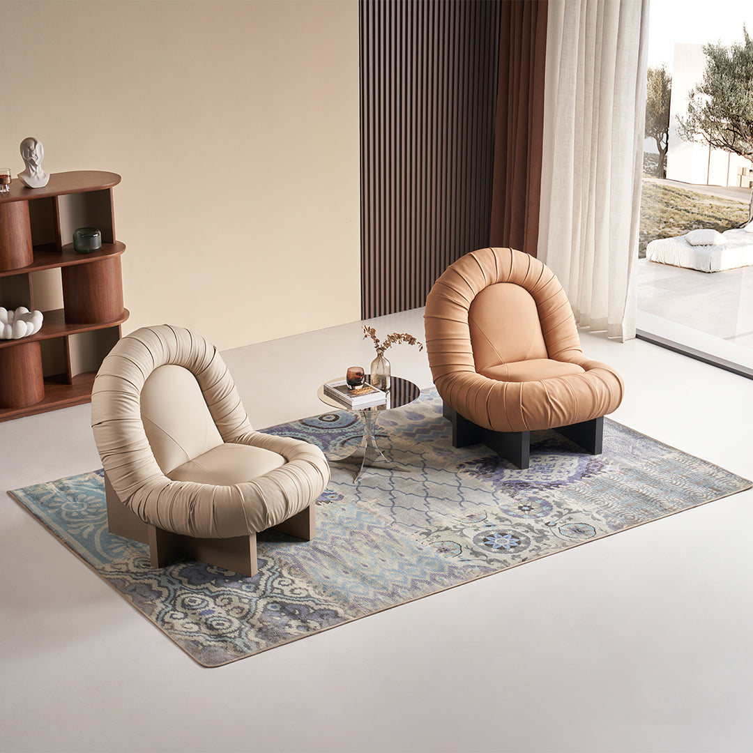 Orange BEACON Lounge Chair LC092 with sleek design, cushioned seat, and modern style perfect for living room or lounge area.