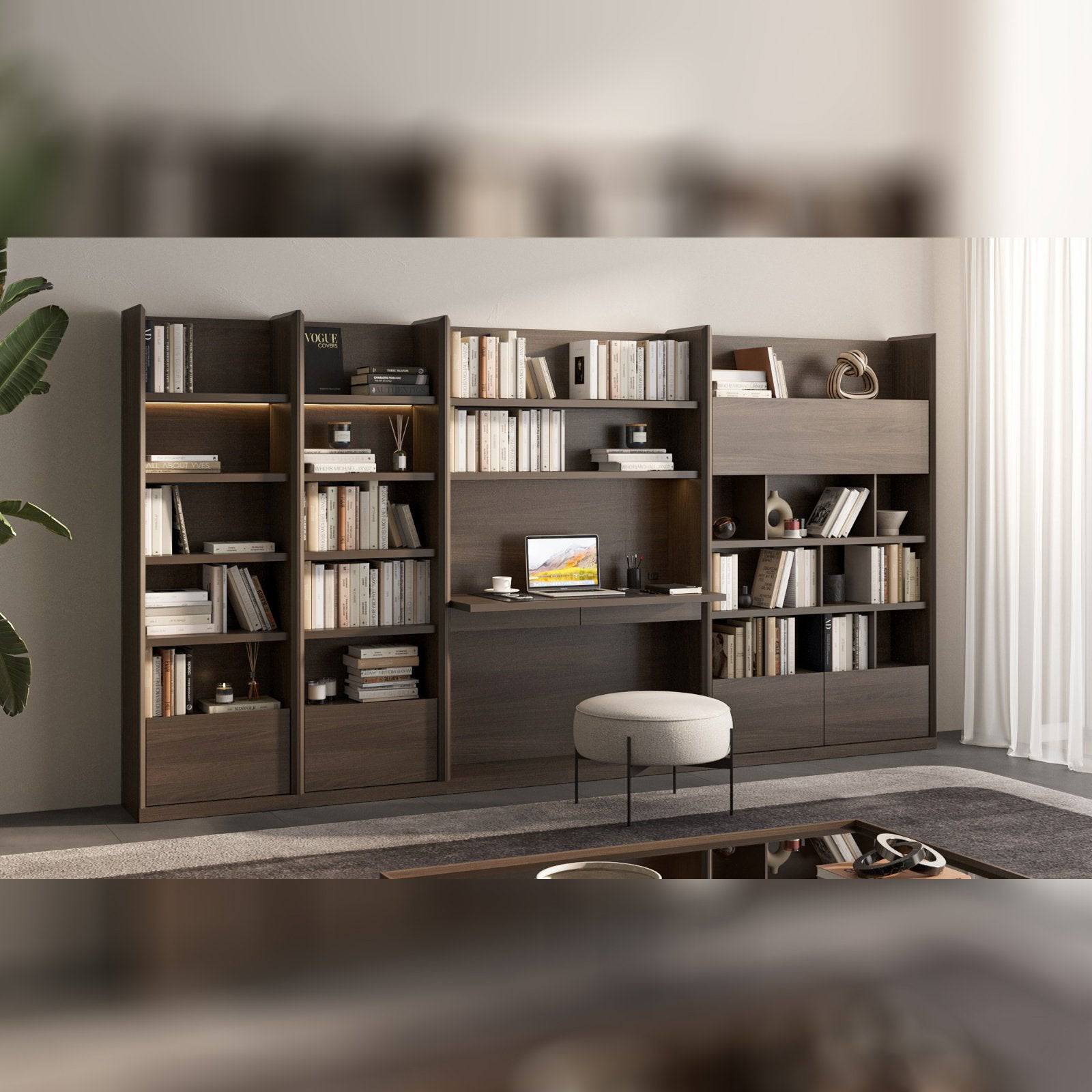 Luis Wall Unit Desk Module Luis-Desk -  TV Units | خزانه حائط مع مكتب من لويس - ebarza Furniture UAE | Shop Modern Furniture in Abu Dhabi & Dubai - مفروشات ايبازرا في الامارات | تسوق اثاث عصري وديكورات مميزة في دبي وابوظبي