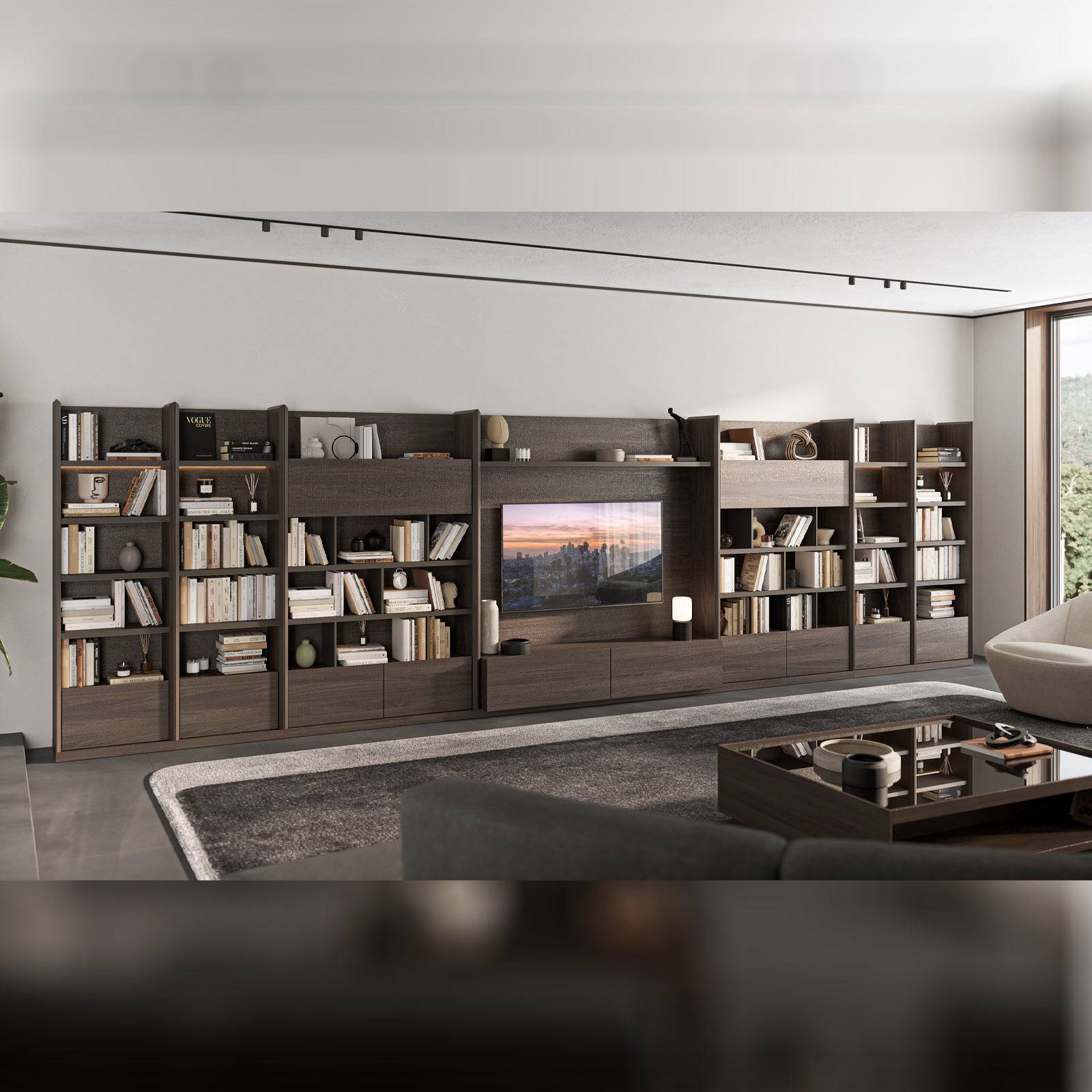 Saloni Luis Wall Unit Shelf Module Luis-60 featuring sleek wooden shelves for modern home storage and display.