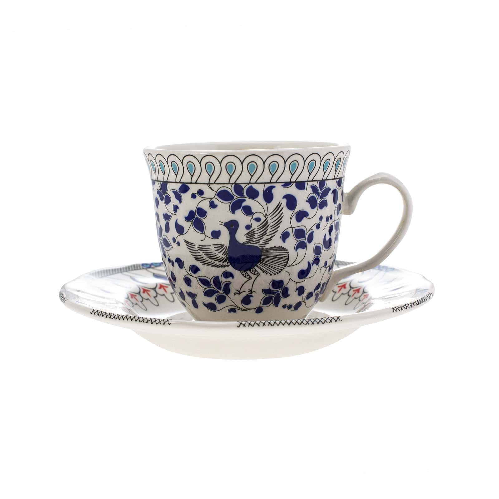 Mai Seljuk Series Tea Cup Set For 2 153.03.07.9017 -  Tea Sets | طقم فناجين شاي ماي سلجوق لشخصين - ebarza Furniture UAE | Shop Modern Furniture in Abu Dhabi & Dubai - مفروشات ايبازرا في الامارات | تسوق اثاث عصري وديكورات مميزة في دبي وابوظبي