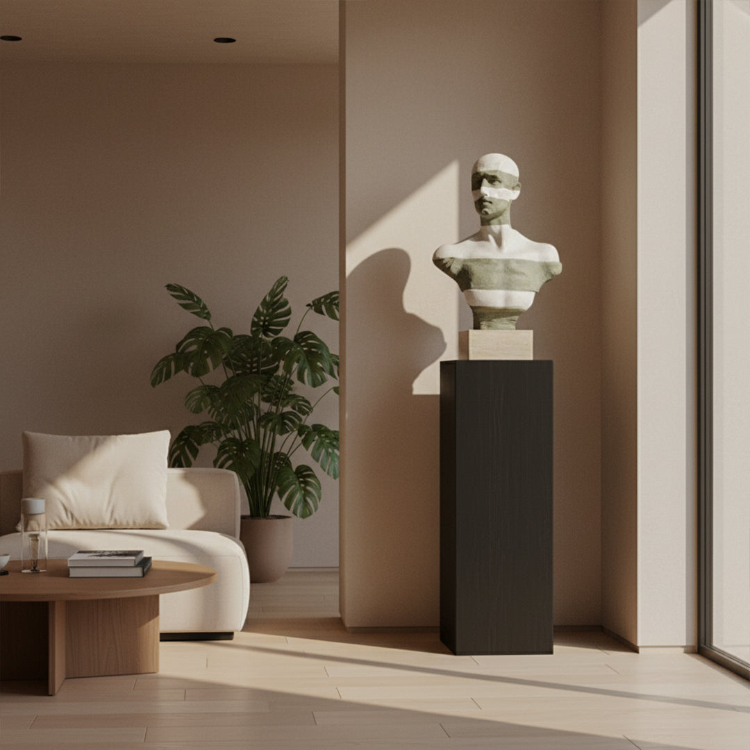 Male bust ornament, a BEACON home decor figurine, showcasing detailed facial features and classic style.