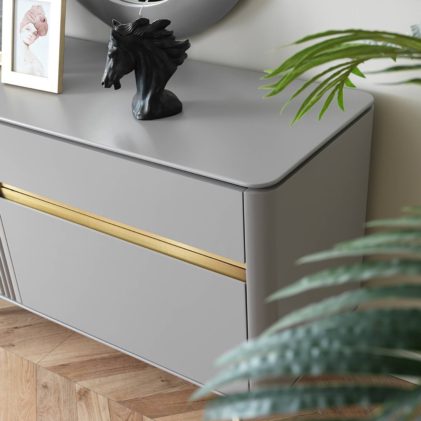 Malena Dresser And Mirror Malena001 -  Dressers and Mirrors - ebarza Furniture UAE | Shop Modern Furniture in Abu Dhabi & Dubai - مفروشات ايبازرا في الامارات | تسوق اثاث عصري وديكورات مميزة في دبي وابوظبي