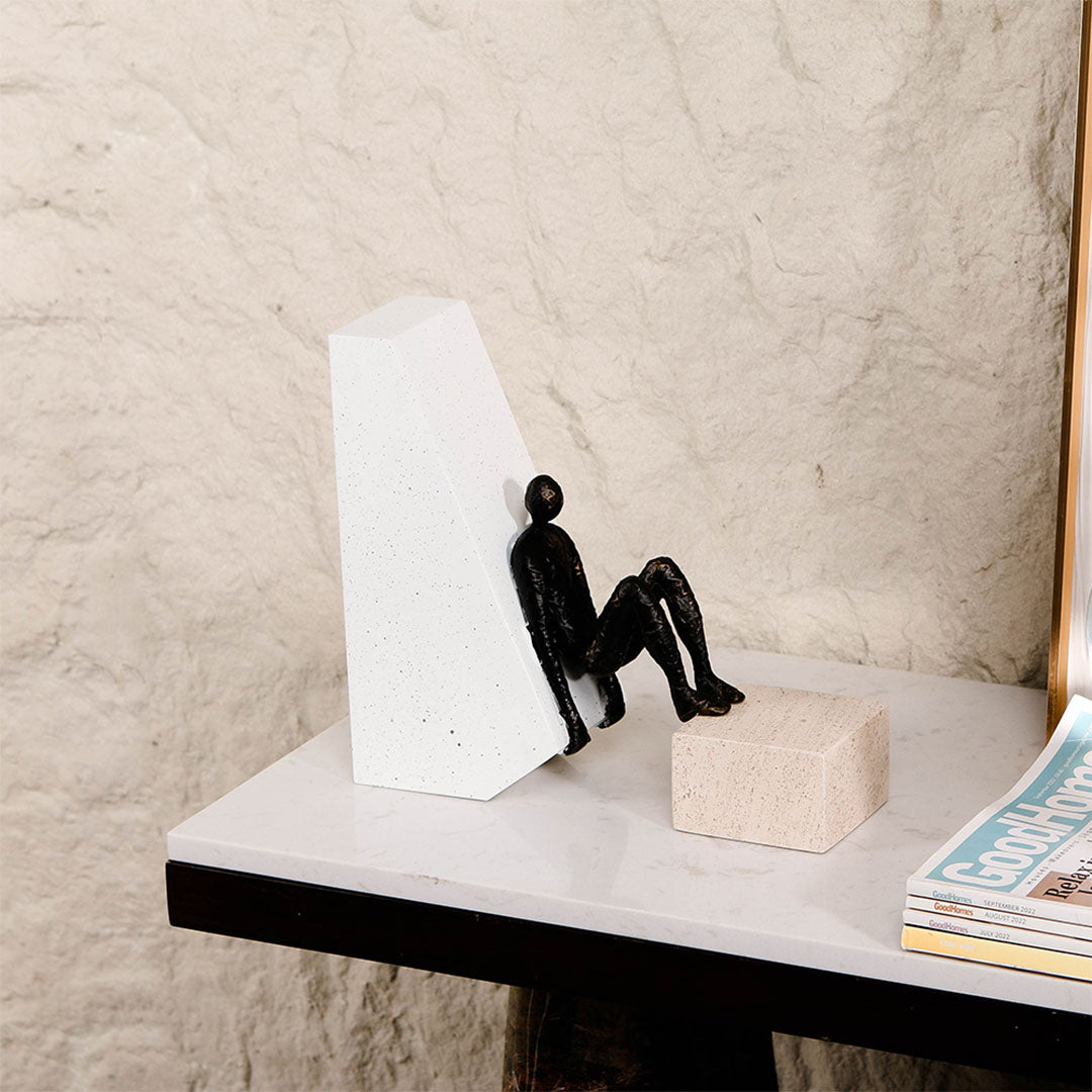 BEACON man figurine sculpture for home decor, detailed ceramic or resin figure of a man, stylish and decorative.