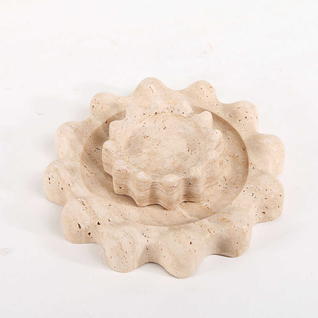 Marble ashtray L by BEACON, a stylish home decor figurine with smooth marble surface and elegant design.