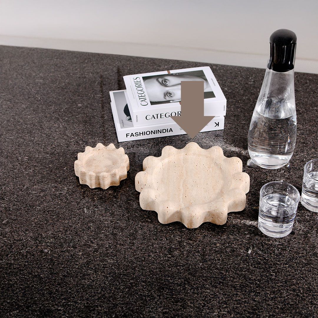 Marble ashtray L from BEACON home decor figurines, rectangular shape with sleek marble finish and subtle design details.