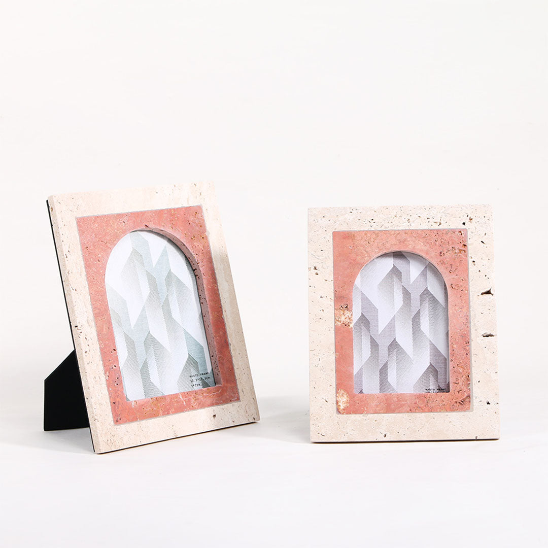 Marble photo frame S by BEACON, elegant home decor display with a sleek marble design for 4x6 inch pictures.