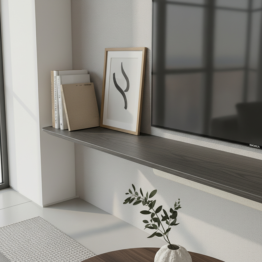 MARMO Hanged T.V Wall Unit/ Long Shelf  big -1 -  TV Units - ebarza Furniture UAE | Shop Modern Furniture in Abu Dhabi & Dubai - مفروشات ايبازرا في الامارات | تسوق اثاث عصري وديكورات مميزة في دبي وابوظبي