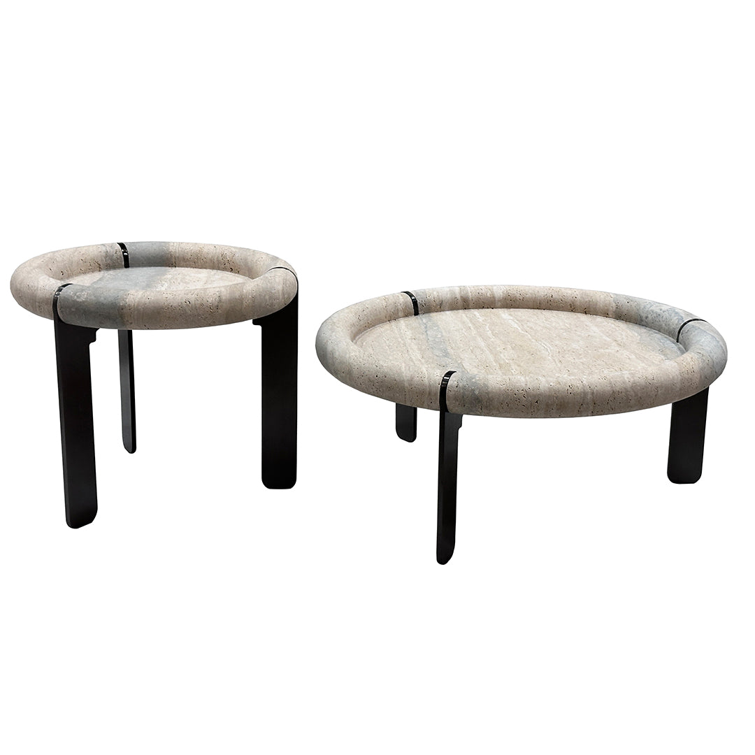 Marseille Travertine Center Table by A2STONE, stylish coffee table with elegant travertine surface and modern design.