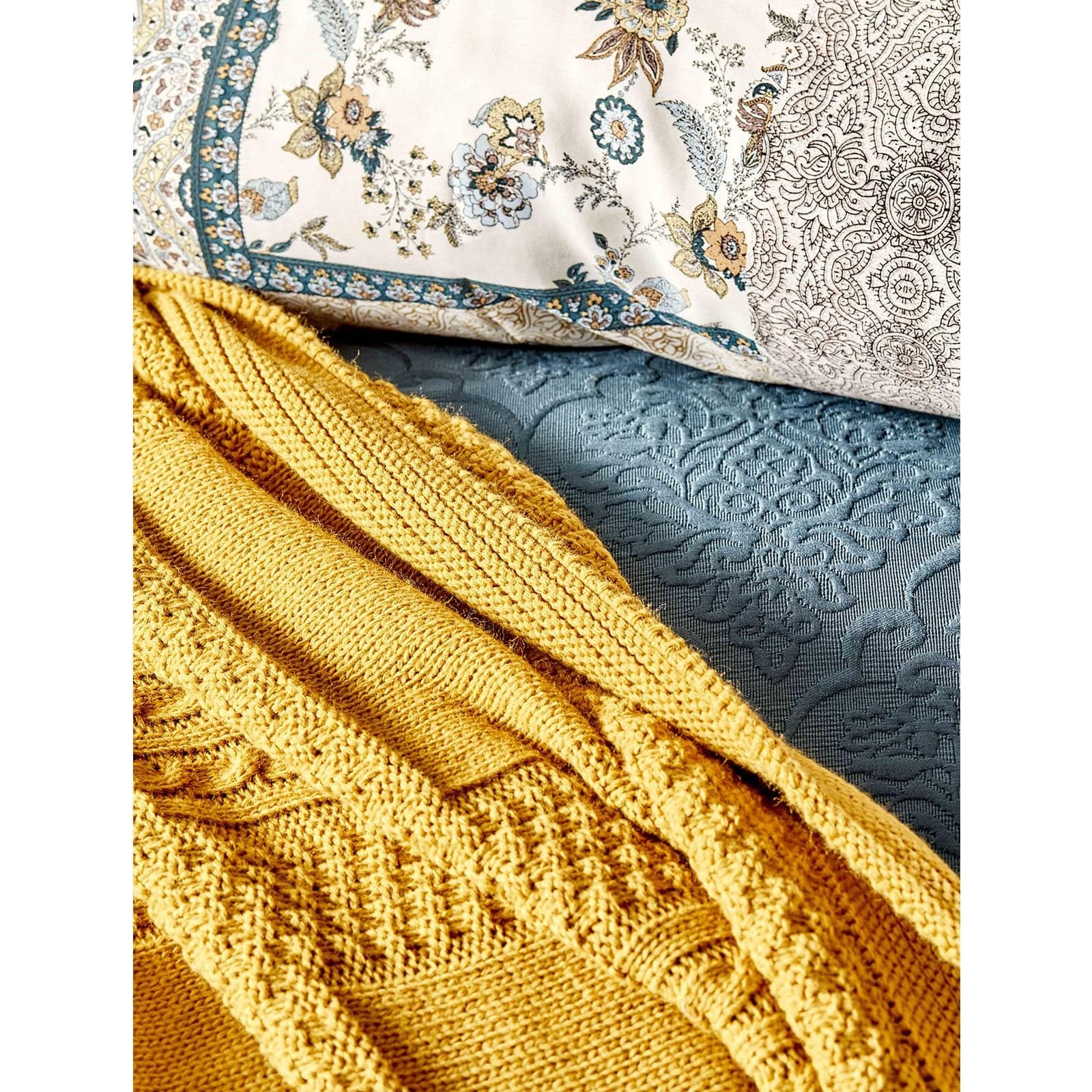 Maryam Petrol Double Knitwear Blanket 200.15.02.0016 -  Blankets | بطانية مريم بترول مزدوجة - ebarza Furniture UAE | Shop Modern Furniture in Abu Dhabi & Dubai - مفروشات ايبازرا في الامارات | تسوق اثاث عصري وديكورات مميزة في دبي وابوظبي