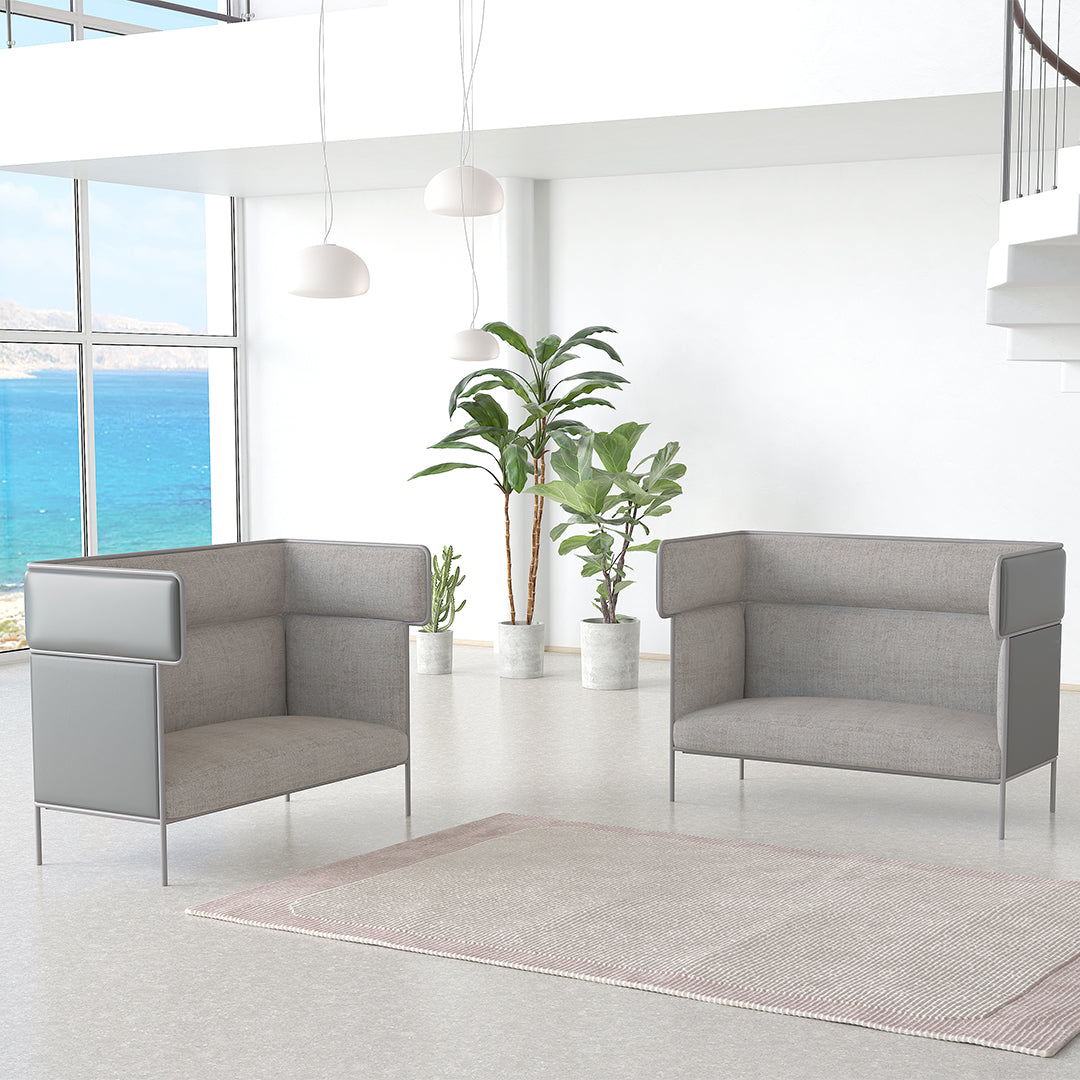 MAX 2-Seater-High Back Sofa -  Sofas - ebarza Furniture UAE | Shop Modern Furniture in Abu Dhabi & Dubai - مفروشات ايبازرا في الامارات | تسوق اثاث عصري وديكورات مميزة في دبي وابوظبي
