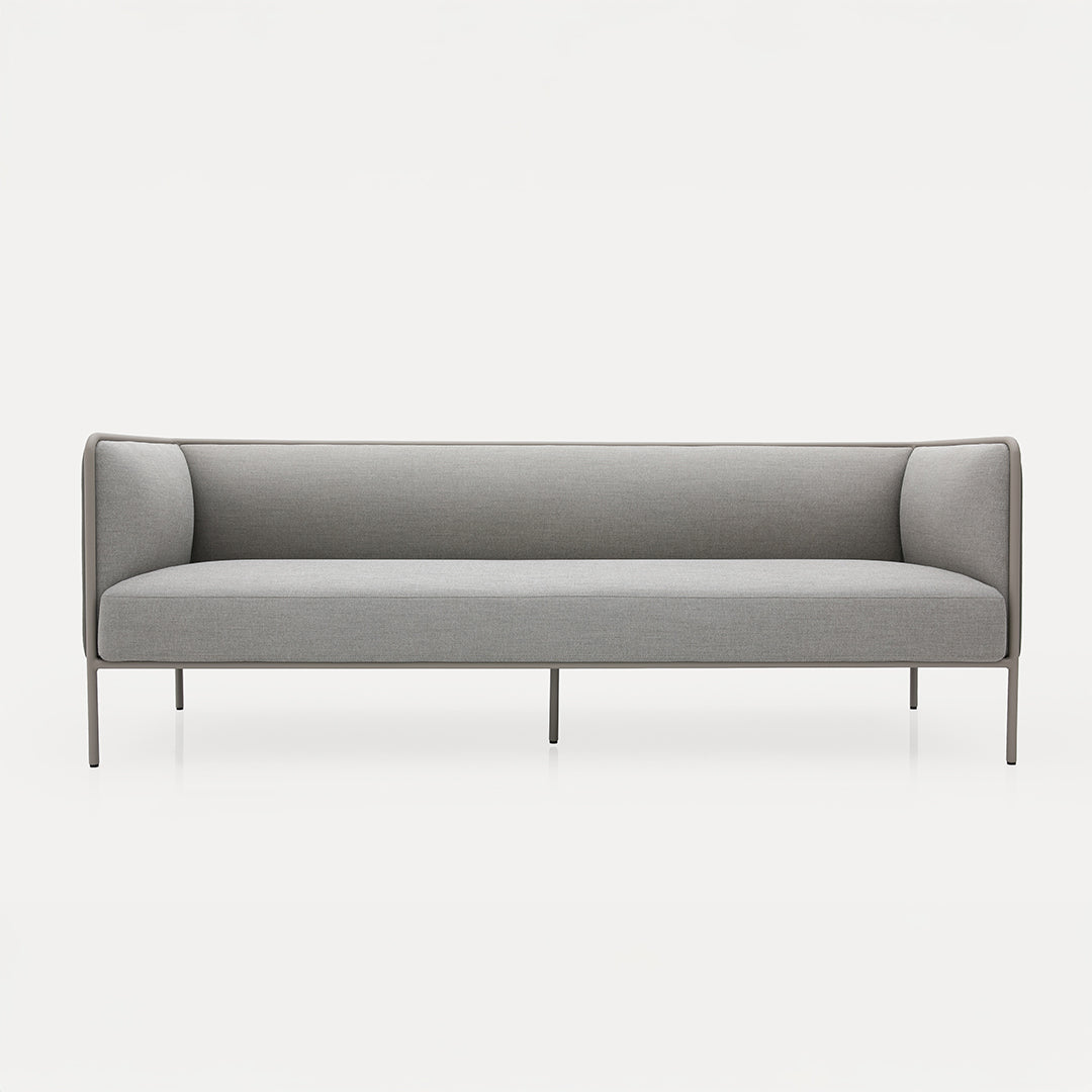 BEACON 3-seater low back sofa with plush cushions and sleek design, perfect for modern living rooms.