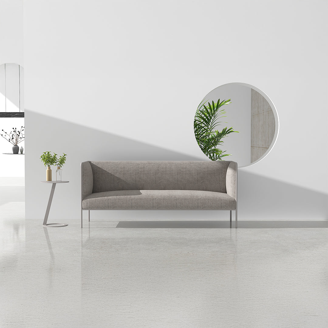 BEACON 3-seater low back sofa with plush cushions and modern design, perfect for living rooms.