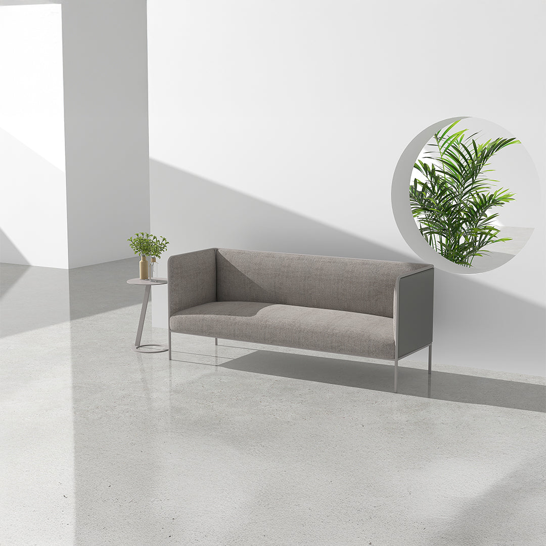 BEACON 3-seater low back sofa with plush cushions and modern design, perfect for contemporary living rooms.