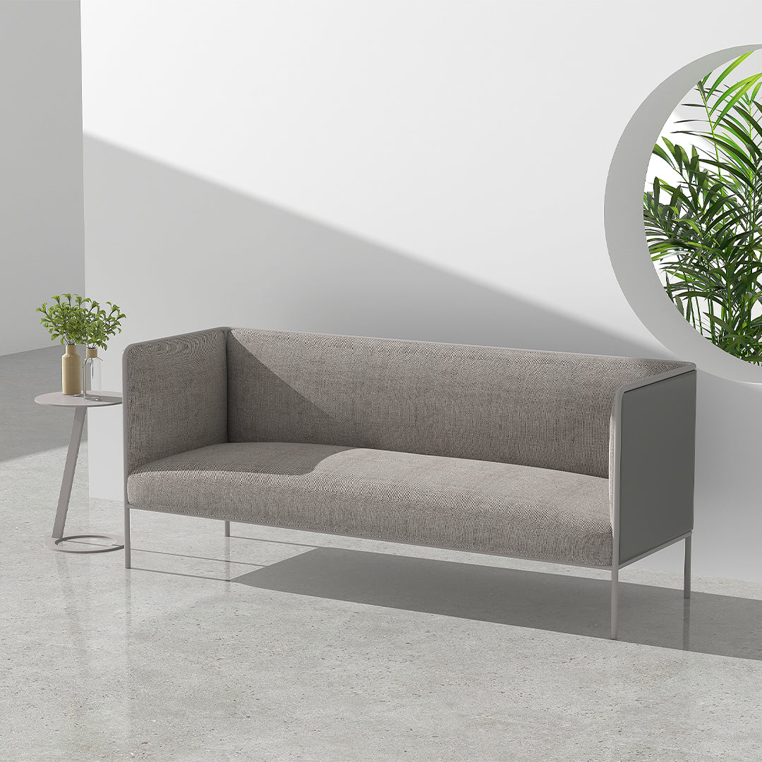 BEACON 3-seater low back sofa with plush cushions, modern design, and soft upholstery for comfortable living room seating