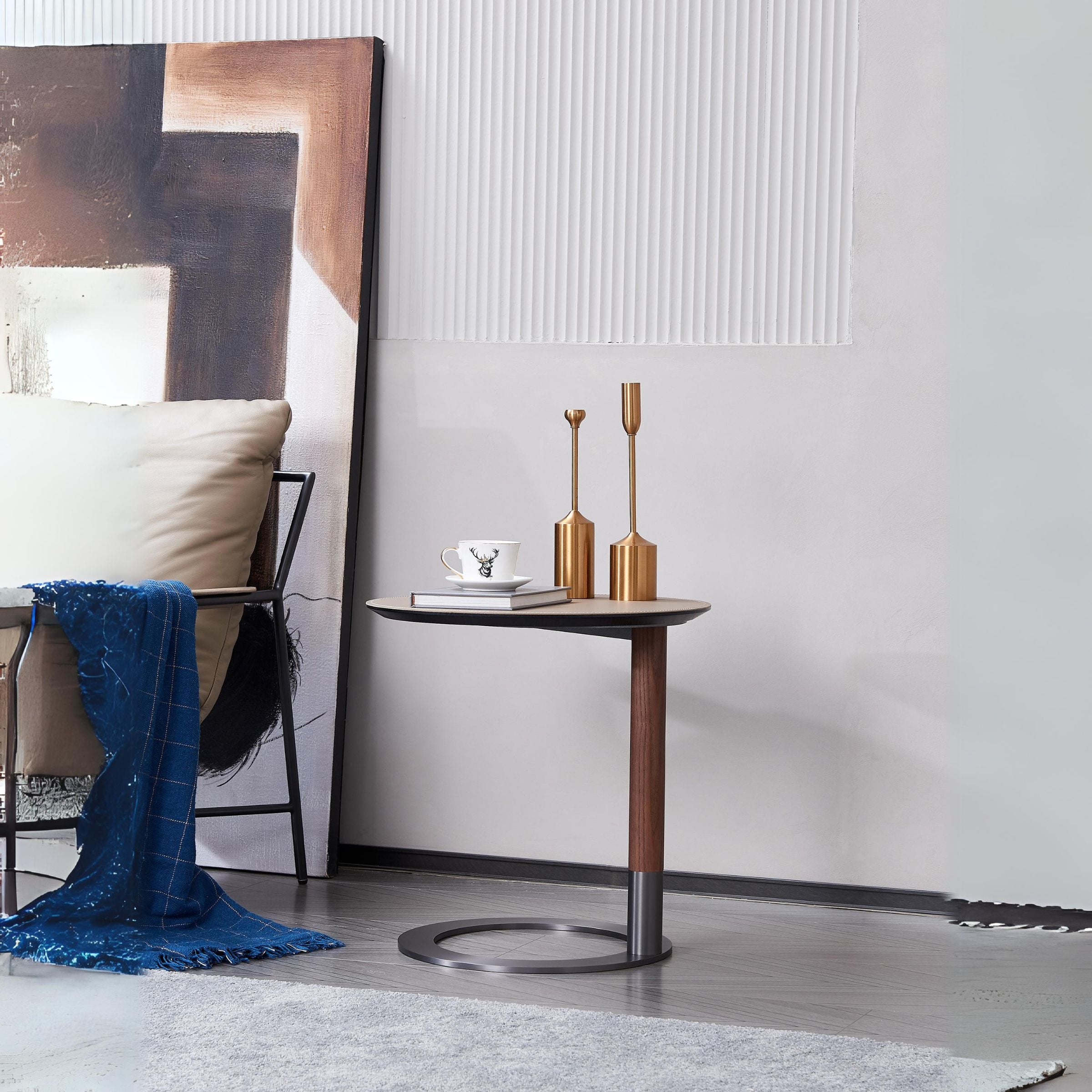 BEACON Mellow Side Table MLL-D116 in natural wood finish, modern design with a sleek tabletop and sturdy legs.