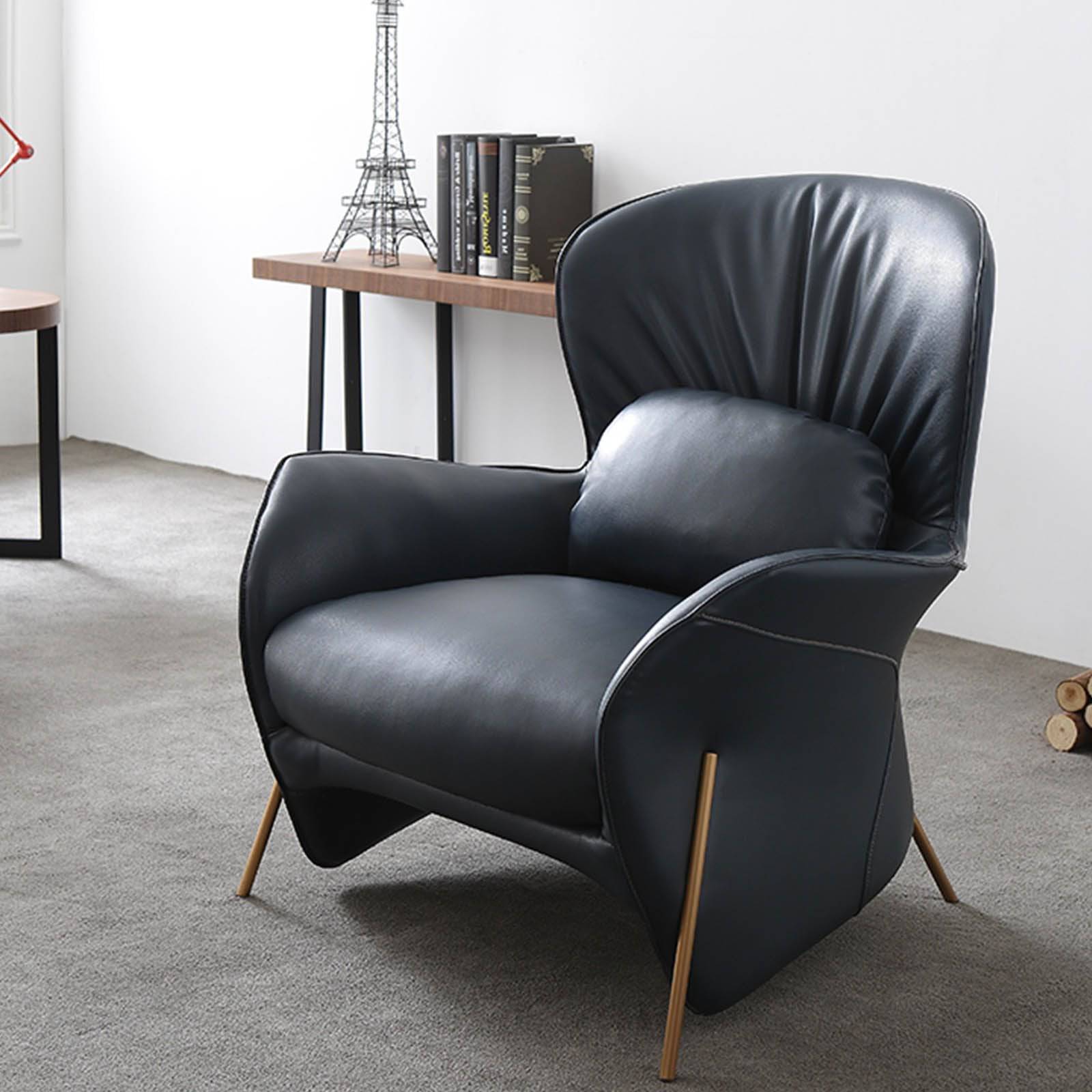 Metz Lounge Chair Lc021-B -  Lounge Chairs | كرسي صالة ميتز - ebarza Furniture UAE | Shop Modern Furniture in Abu Dhabi & Dubai - مفروشات ايبازرا في الامارات | تسوق اثاث عصري وديكورات مميزة في دبي وابوظبي