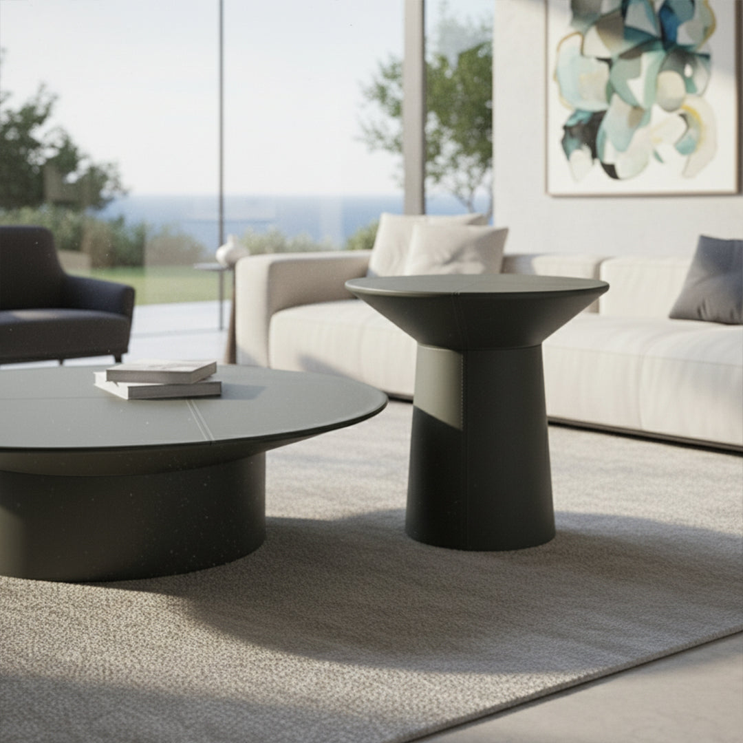 Microfiber Hard Leather Side Table SCT-258 -  Side Tables - ebarza Furniture UAE | Shop Modern Furniture in Abu Dhabi & Dubai - مفروشات ايبازرا في الامارات | تسوق اثاث عصري وديكورات مميزة في دبي وابوظبي