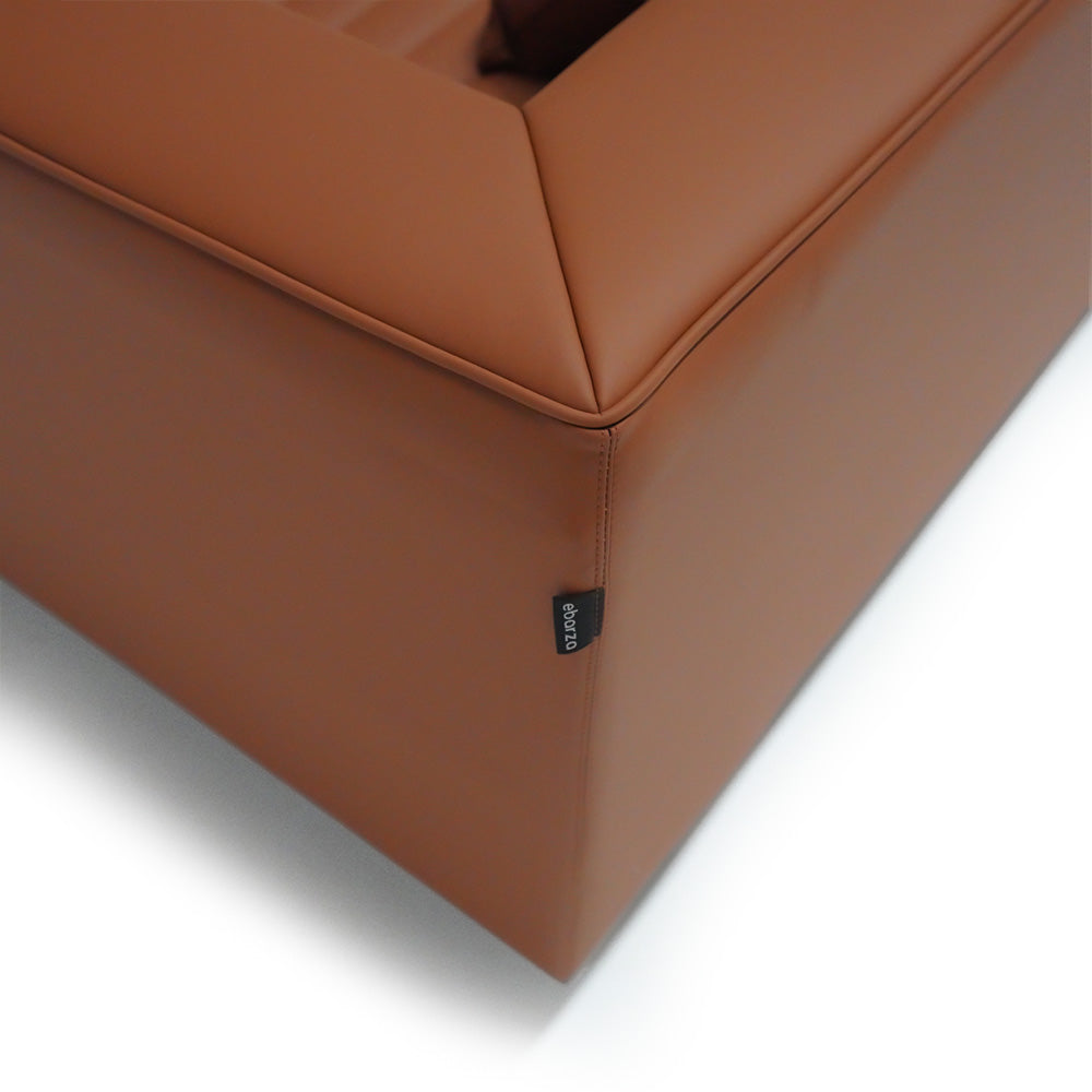 BEACON microfiber leather 3-seater sofa ISF-2127/2 with plush cushions and modern design, perfect for living room comfort.