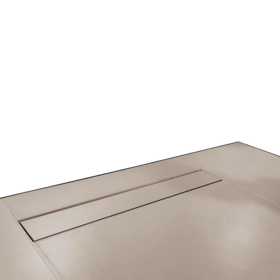 BEACON Microfiber Leather Office Desk OD-A231 with sleek surface and modern design, ideal for contemporary workspaces.