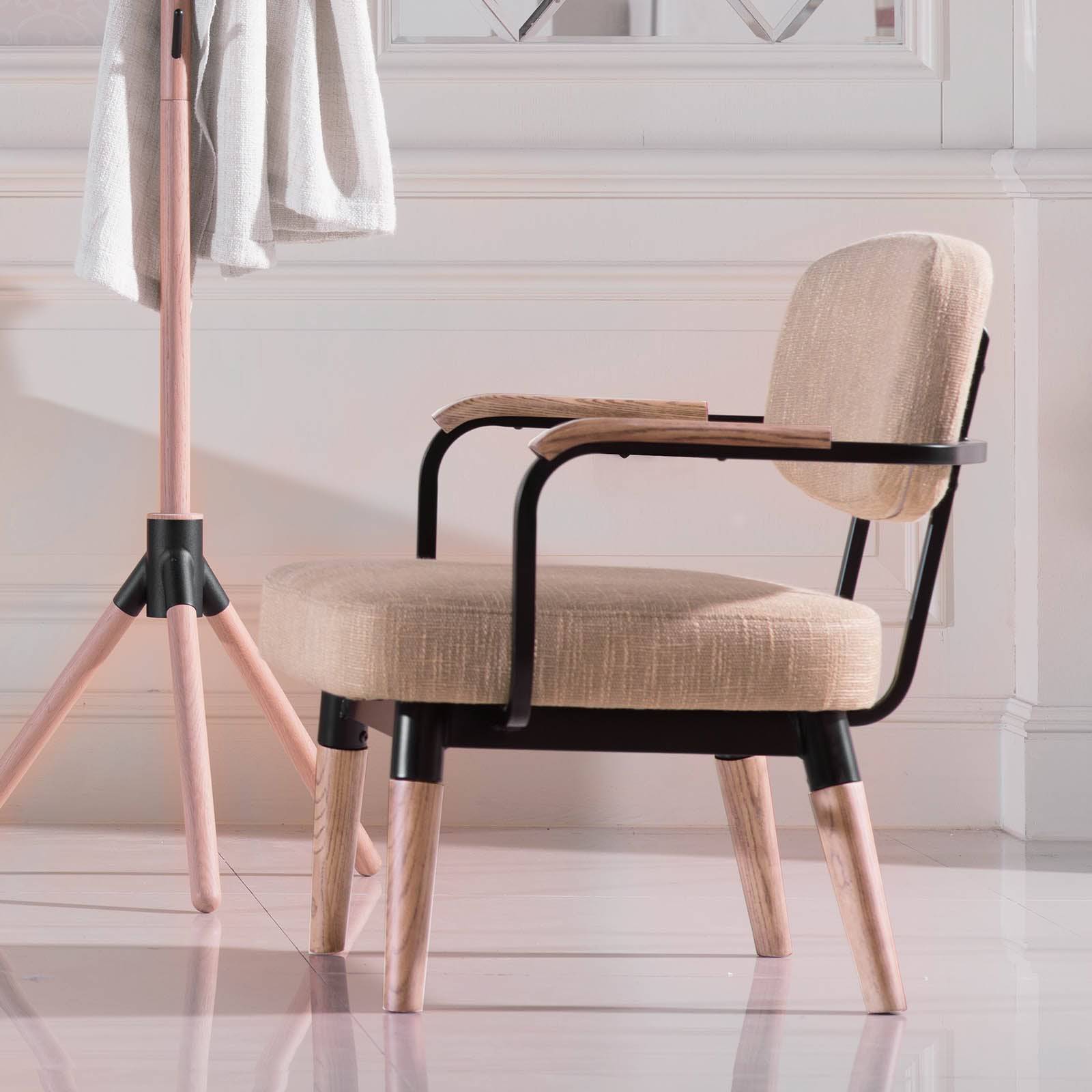 Mid Century 2 Seater Love Chair Sf-085R-Nbeige -  Lounge Chairs | كرسي الحب ميد سينشري - ebarza Furniture UAE | Shop Modern Furniture in Abu Dhabi & Dubai - مفروشات ايبازرا في الامارات | تسوق اثاث عصري وديكورات مميزة في دبي وابوظبي