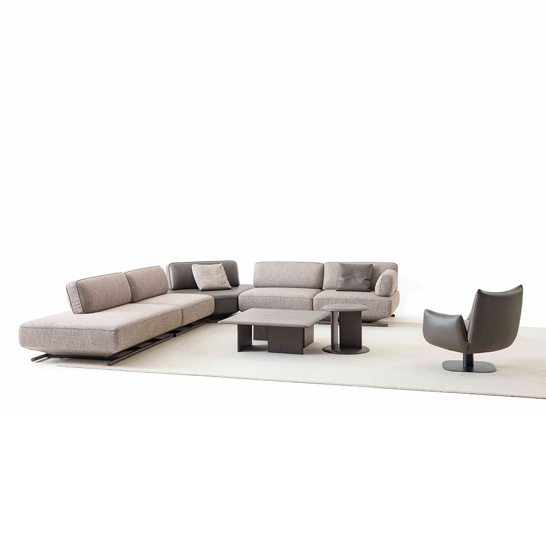 YOL LIVING Mila Amara armchair with plush cushioning and modern design, in a cozy fabric upholstery.