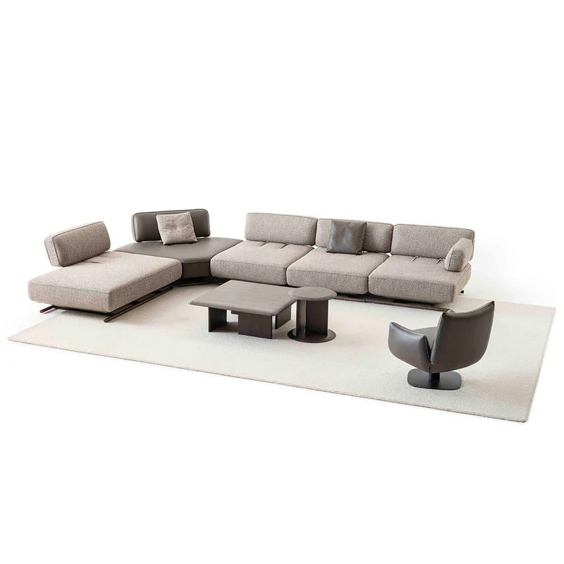 YOL LIVING Mila Corner Sofa in right-arm configuration with seat cushion, without arm, modern corner sofa for living room use.