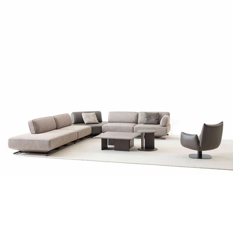 YOL LIVING Mila Corner Sofa in beige with right armrest, modern design, without arm, showcasing seat and corner configuration.