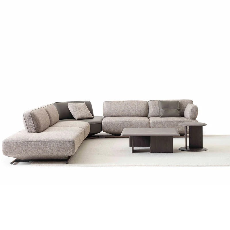 YOL LIVING Mila Corner Sofa in beige with right armrest, modular design, without arm, ideal for modern living rooms.