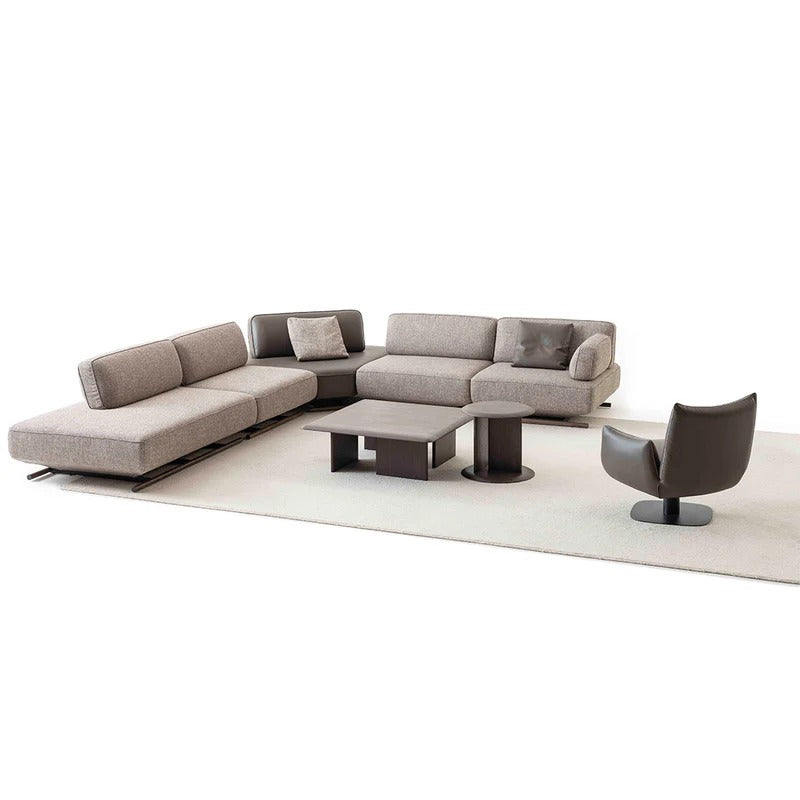 YOL LIVING Mila Corner Sofa in beige with right armrest, modern design, without arm, showcasing plush seating and corner configuration.