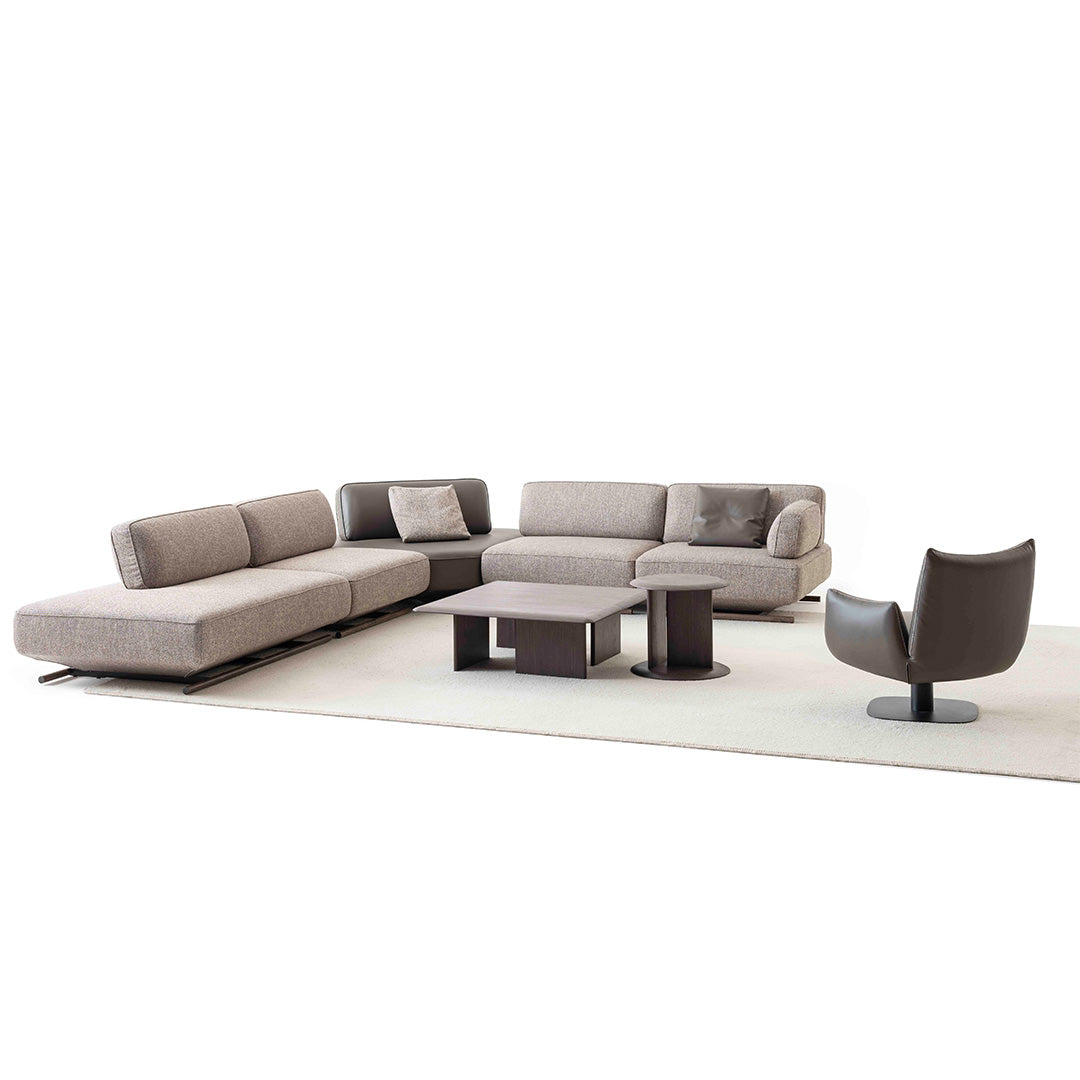 YOL LIVING MILA sofa module with right arm in modern design, featuring plush upholstery and clean lines.