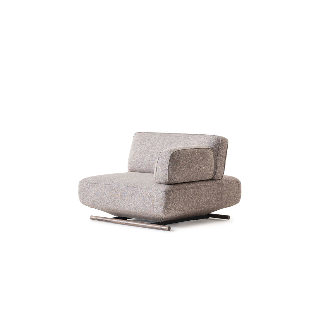 YOL LIVING MILA sofa module with right arm, modern fabric sofa with armrest, in a cozy living room setting