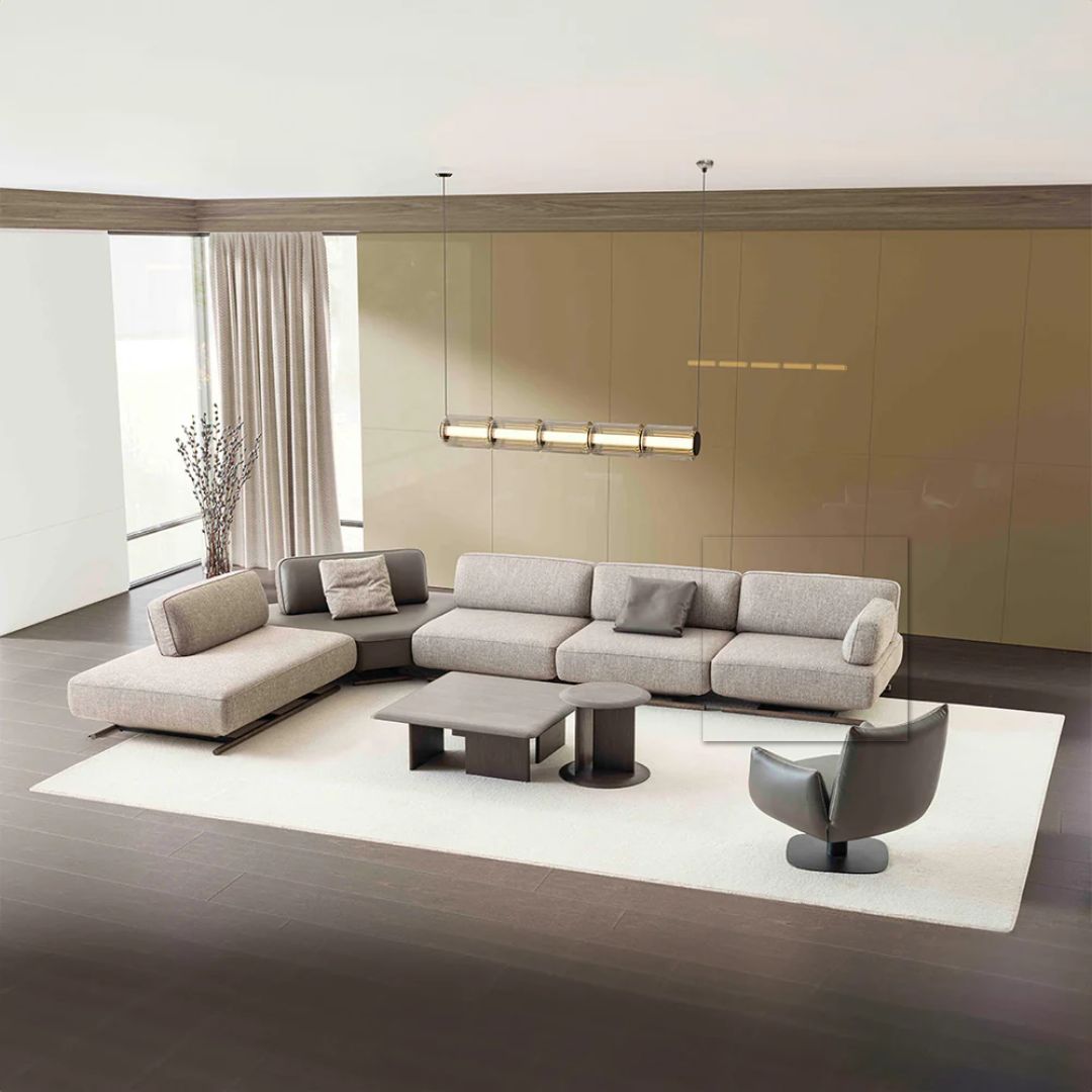 YOL LIVING MILA sofa module with right arm, modern living room furniture piece in neutral upholstery.