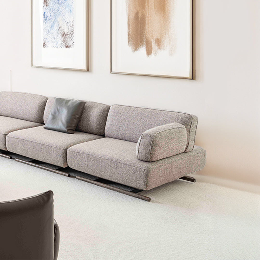 YOL LIVING MILA sofa module with right arm, modern living room furniture, beige fabric upholstery, stylish and comfortable.
