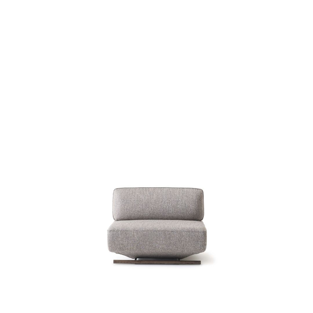 YOL LIVING MILA sofa module without arm, modern sofa section in soft fabric with sleek design and neutral color.