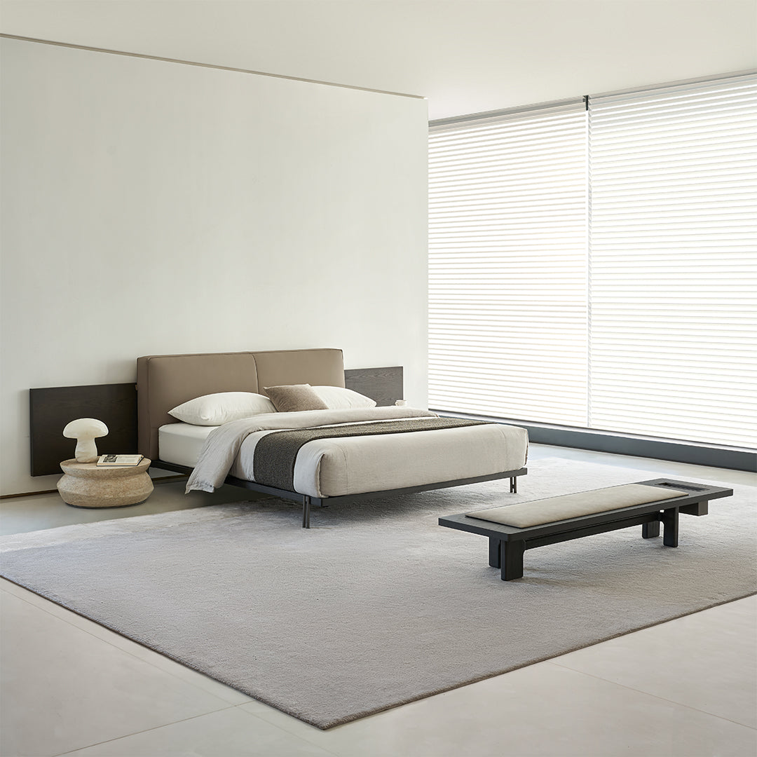 Miya Bench by BEACON, modern wooden seating with sleek design, ideal for entryways or living rooms.