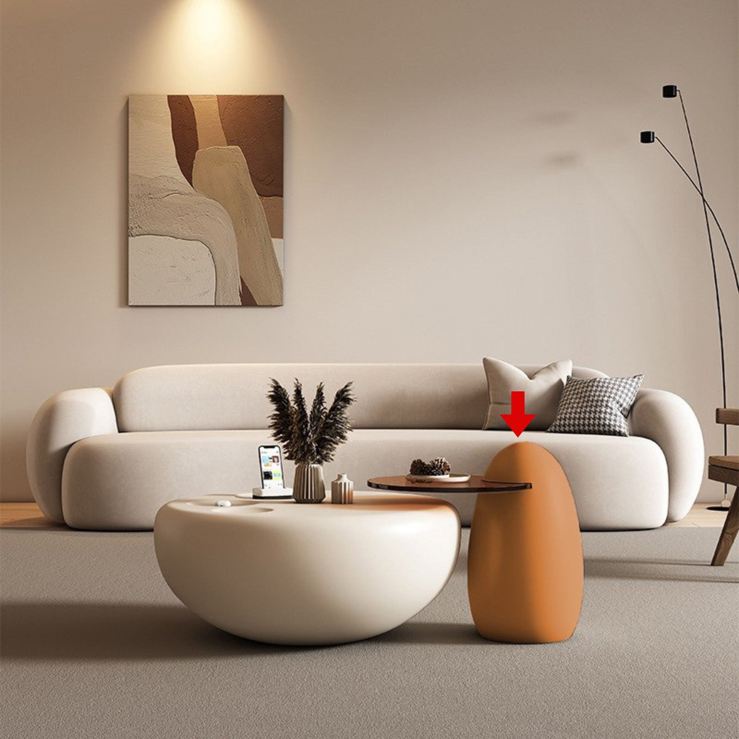 Modern Side Table MDF MLL- CUS15 -  Side Tables - ebarza Furniture UAE | Shop Modern Furniture in Abu Dhabi & Dubai - مفروشات ايبازرا في الامارات | تسوق اثاث عصري وديكورات مميزة في دبي وابوظبي