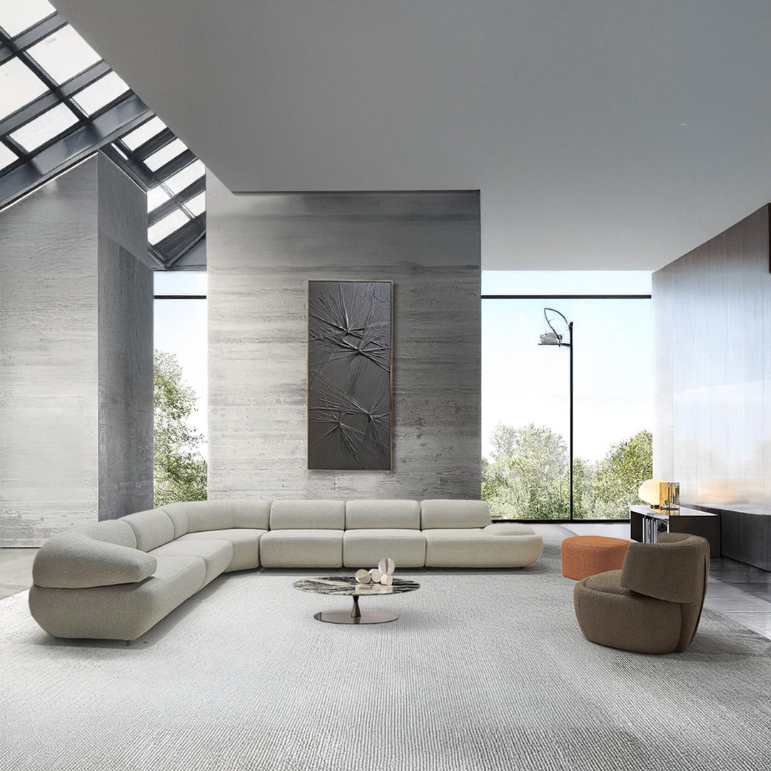 MOLLIS SMALL POUF BER-SMALL/OC -  Poufs - ebarza Furniture UAE | Shop Modern Furniture in Abu Dhabi & Dubai - مفروشات ايبازرا في الامارات | تسوق اثاث عصري وديكورات مميزة في دبي وابوظبي