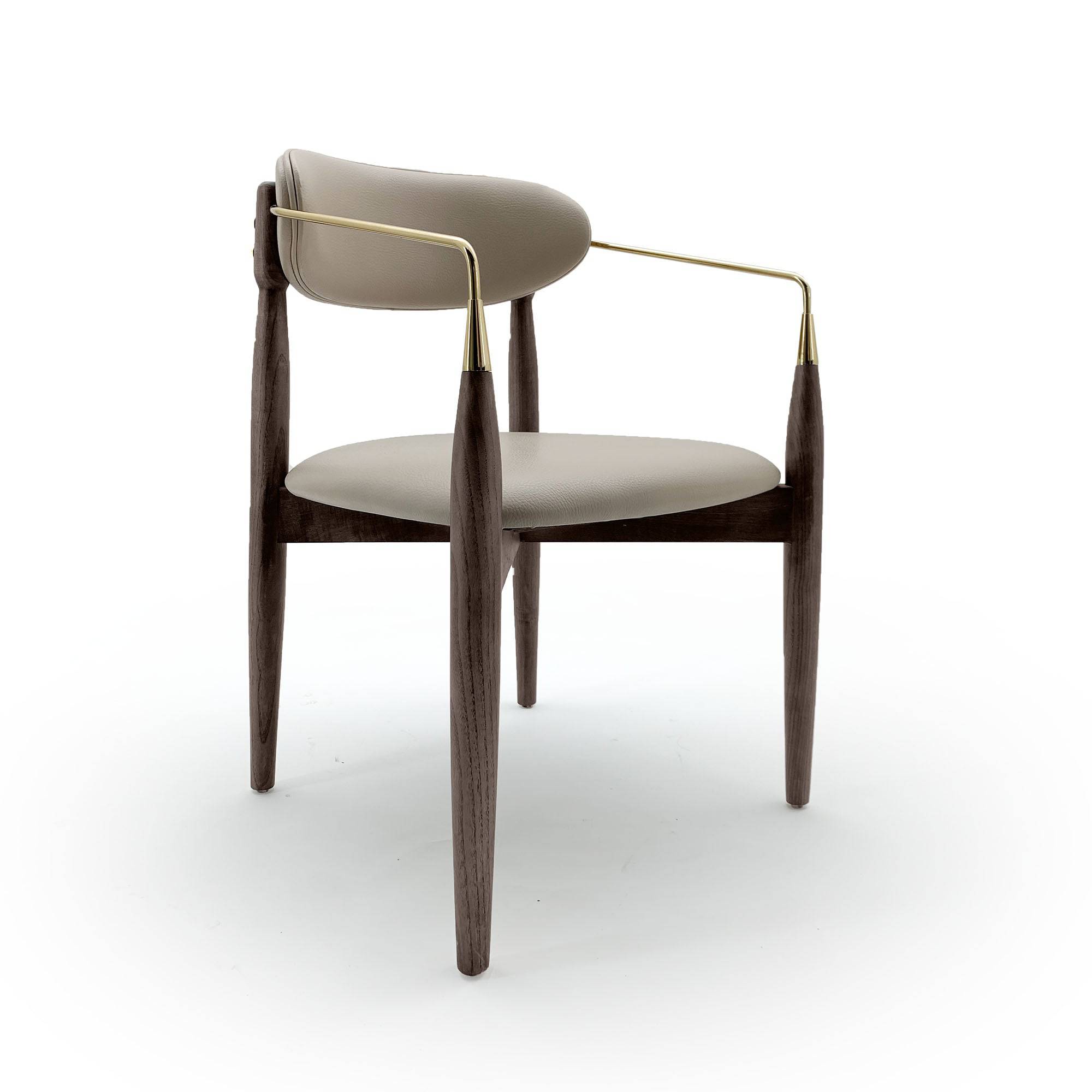 Monet Leather Chair Mon001-Beige -  Chairs | كرسي مونيه - ebarza Furniture UAE | Shop Modern Furniture in Abu Dhabi & Dubai - مفروشات ايبازرا في الامارات | تسوق اثاث عصري وديكورات مميزة في دبي وابوظبي