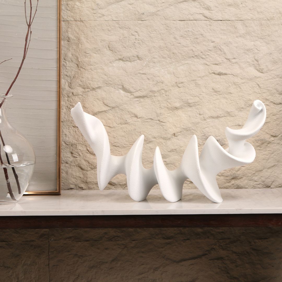Moon Shape Desktop Sculpture KA5029B -  Home Decor Figurines - ebarza Furniture UAE | Shop Modern Furniture in Abu Dhabi & Dubai - مفروشات ايبازرا في الامارات | تسوق اثاث عصري وديكورات مميزة في دبي وابوظبي