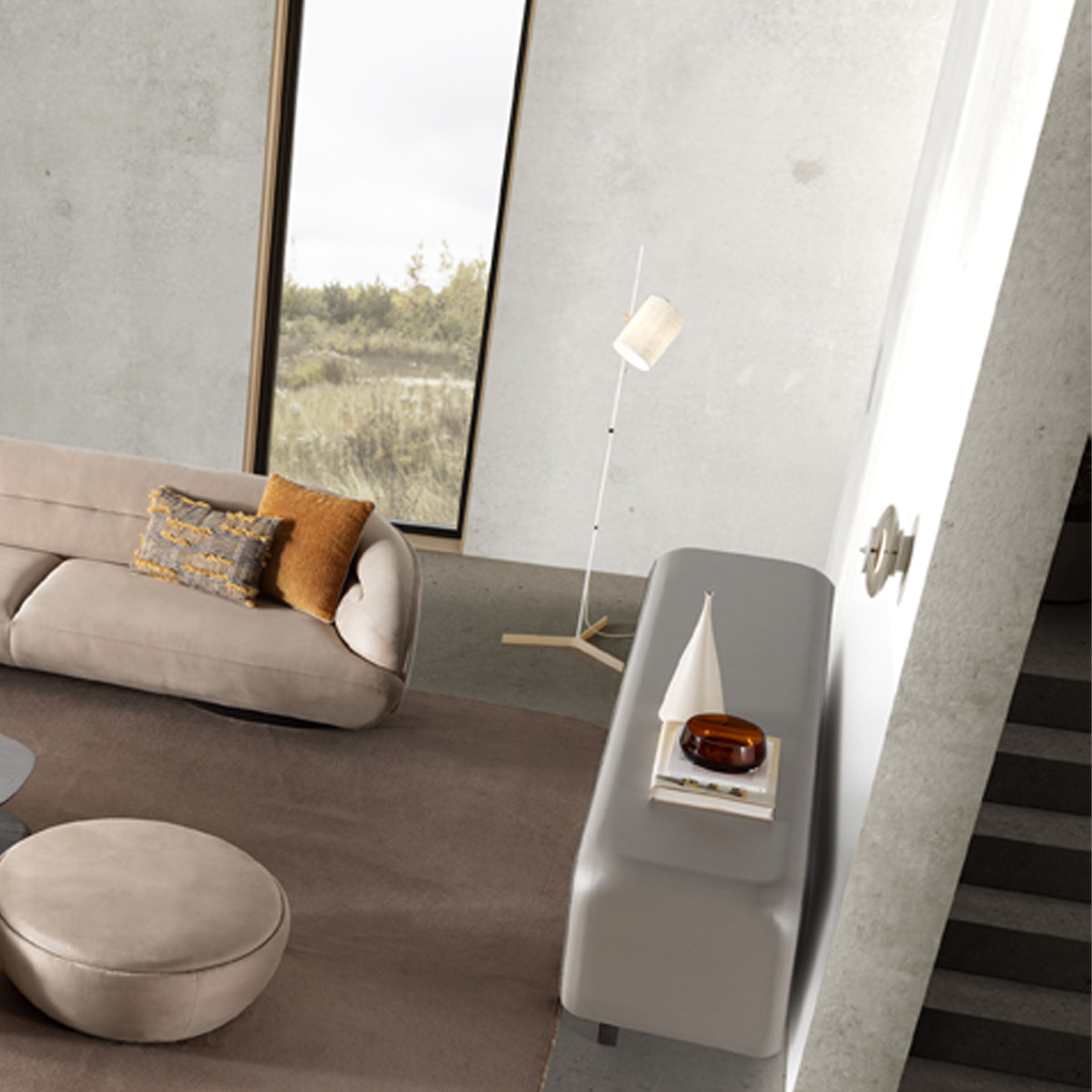 SARDUNYA MOON sideboard and console with sleek, modern design featuring a smooth surface and storage compartments.