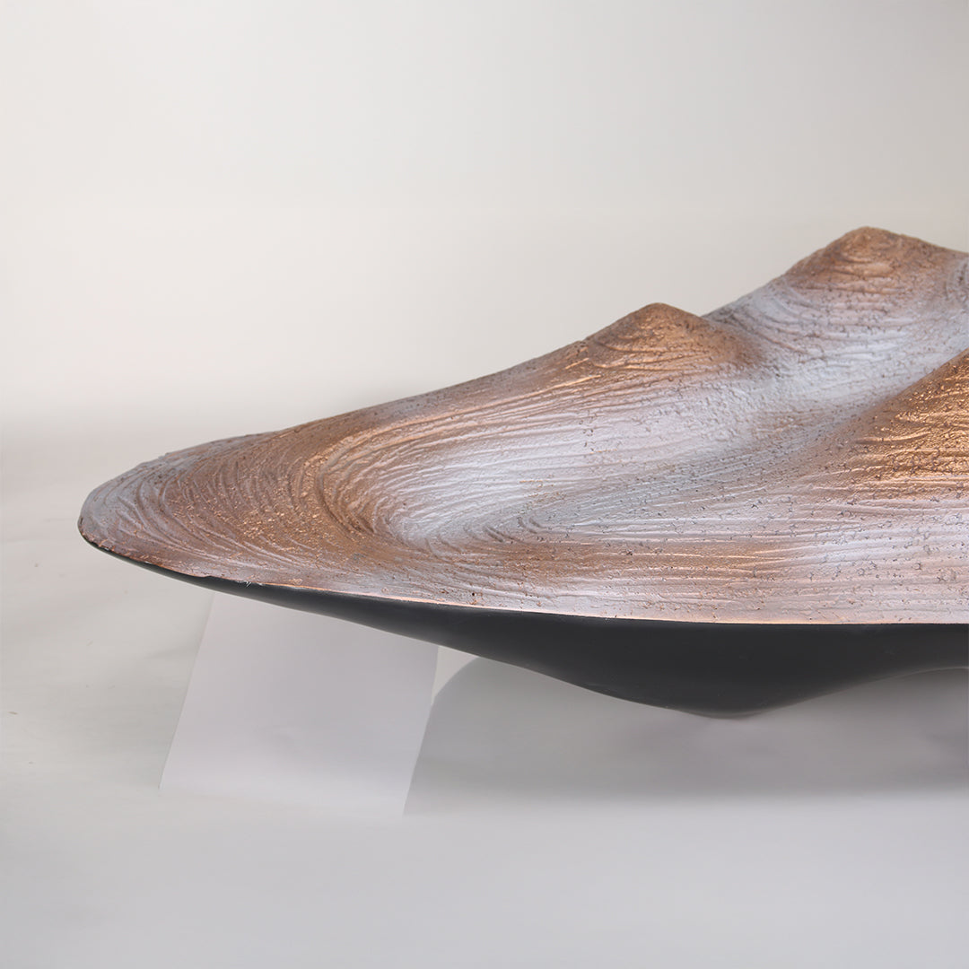 BEACON mountain sculpture home decor figurine, detailed mountain design for stylish interior decoration.